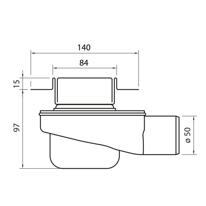 Odpływ liniowy, pełny zestaw,  Wiper New Premium, 500mm, wzór Ponente, wykończenie poler