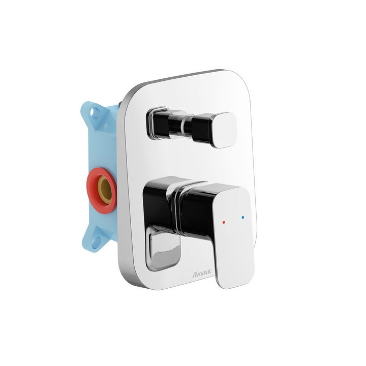 Baterie wannowo/natryskowa Ravak 10° Free, podtynkowa, z przełącznikiem, do R-box