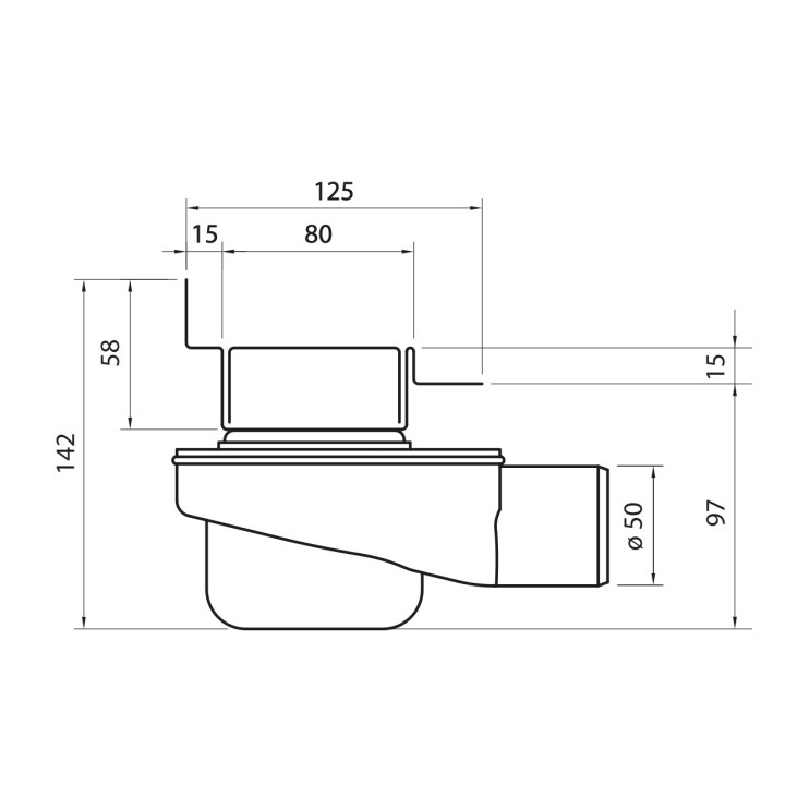 Odpływ liniowy, pełny zestaw,  Wiper New Premium, 500mm, wzór Ponente, wykończenie poler