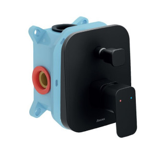 Baterie wannowo/natryskowa Ravak 10° Free black, podtynkowa, z przełącznikiem, do R-box, TD F 065.20