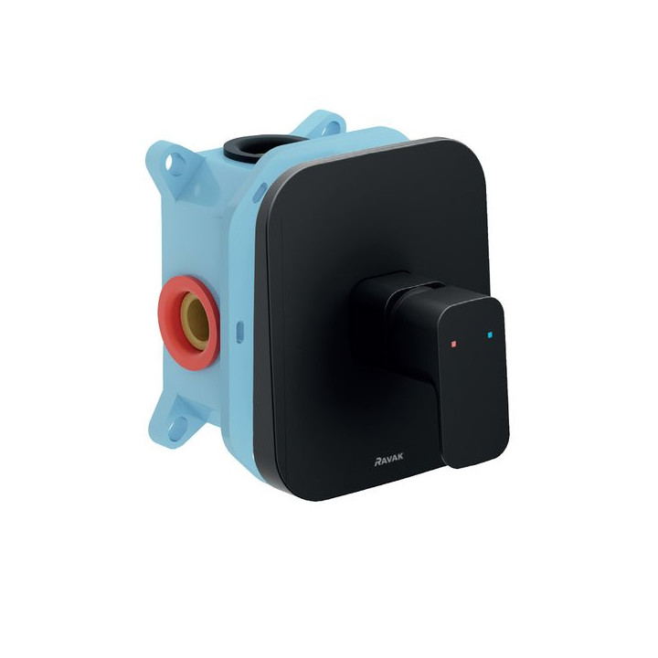 Bateria natryskowa Ravak 10° Free black, podtynkowa, do R-box, TD F 066.20 
