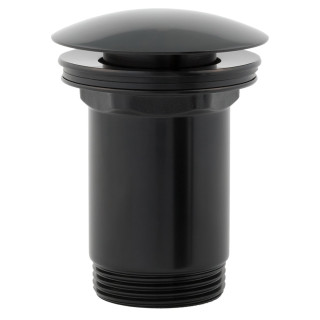 Korek umywalkowy Omnires, klik-klak, metalowy, czarny