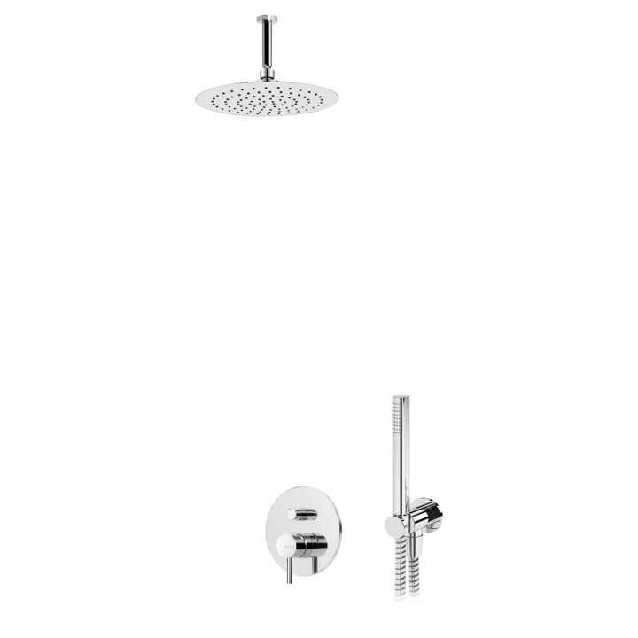 Zestaw natryskowy Bruma Lusitano, podtynkowy, deszczownica 205mm z ramieniem sufitowym, słuchawka 1-funkcyjna, sunrise