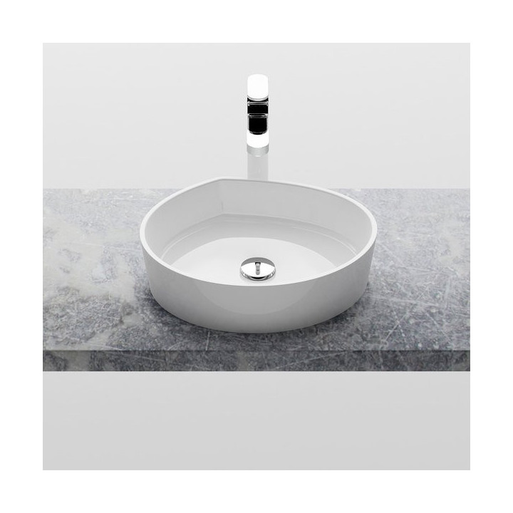 Umywalka nablatowa Ravak Moon 3, 46,3x38,9x12cm - biała