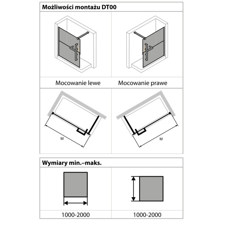 Ścianka prysznicowa walk-in Huppe Duplo