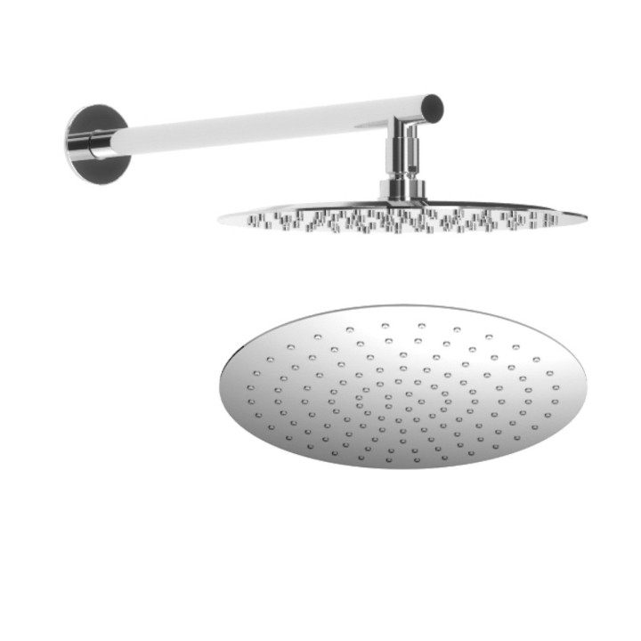 Deszczownica Bruma Inox, okrągła, 250mm, z ramieniem ściennym 350mm, sunrise