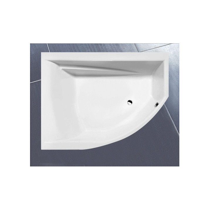 Wanna asymetryczna Ruben Amber narożna, 180 x 130 x 54 cm, biała, lewa/prawa, system hydromasażu Rexus