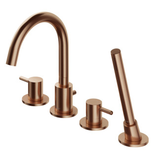 Bateria wannowa 4-otworowa Omnires Y, z słuchawką 1-funkcyjną, nikiel 