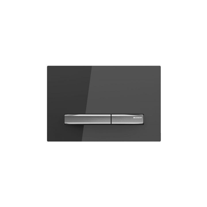 Przycisk uruchamiający Geberit Sigma21, spłukiwanie dwudzielne, szkło, biały/czerwone złoto