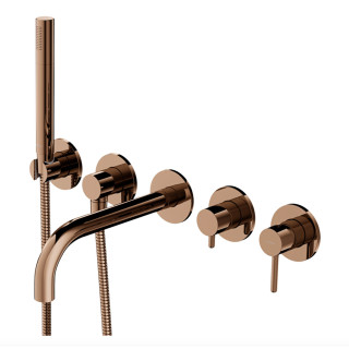 Bateria 3-wyjściowa GoClick, Omnires GC podtynkowa, prysznic 1-funkcyjny - chrom