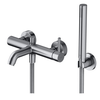 Bateria prysznicowa Omnires Y, natynkowa, jednouchwytowa, czarny