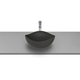 Umywalka nablatowa Roca Ohtake, 55x38,5cm, bez przelewu, FINECERAMIC, biały połysk