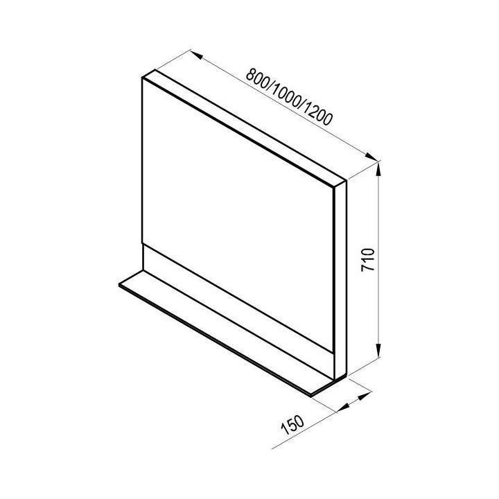 Lustro Ravak Formy, 800 orzech