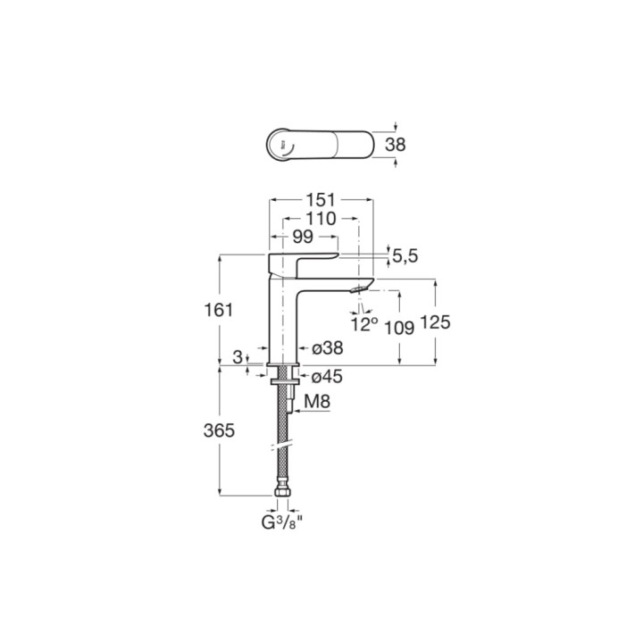 Bateria prysznicowa Roca Cala, natynkowa, 1 wyjście wody, chrom
