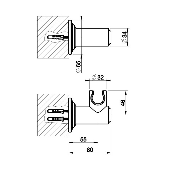 Uchwyt na słuchawkę Gessi Venti20, chrom