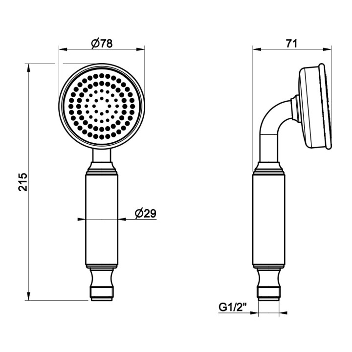 Uchwyt na słuchawkę Gessi Venti20, regulowany, chrom