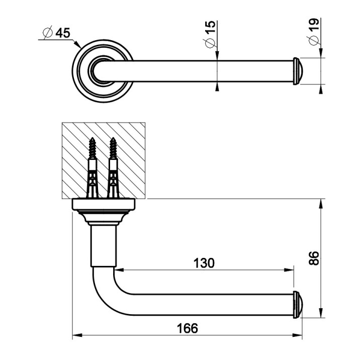 Statyw na golarki Gessi Venti20, stojący, chrom