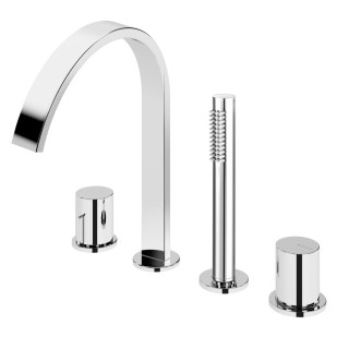 Bateria wannowo-natryskowa Bruma Avalon, natynkowa, 2 wyjścia wody, chrom