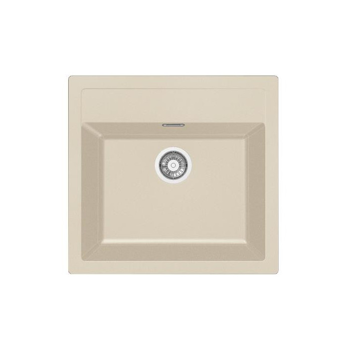 Zlewozmywak Franke 1-komorowy Sirius SID 610 Tectonite 56x53cm wbudowywany - biały polarny