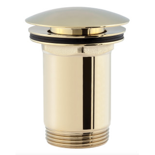 Korek umywalkowy Omnires, klik-klak, metalowy, czarny