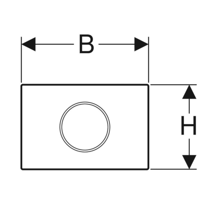 Elektroniczny zestaw uruchamiający WC Geberit Public Sigma 10 ,czarny/chrom błyszczący, IR, zasilanie z sieci