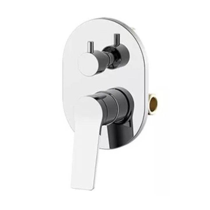 Bateria natryskowa Demm Shine, podtynkowa, 1 wyjście wody, chrom