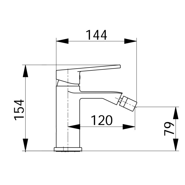 Bateria umywalkowa Demm Drake, stojąca, wysokość 306mm, wylewka 180mm, korek klik-klak, chrom