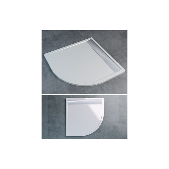 Brodzik SanSwiss Ila półokrągły 900x900mm, biały- sanitbuy.pl