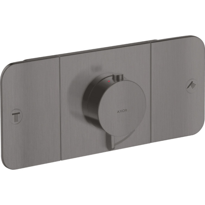 Moduł termostatyczny Axor One, podtynkowy, 1 odbiornik wody, element zewnętrzny, czarny mat