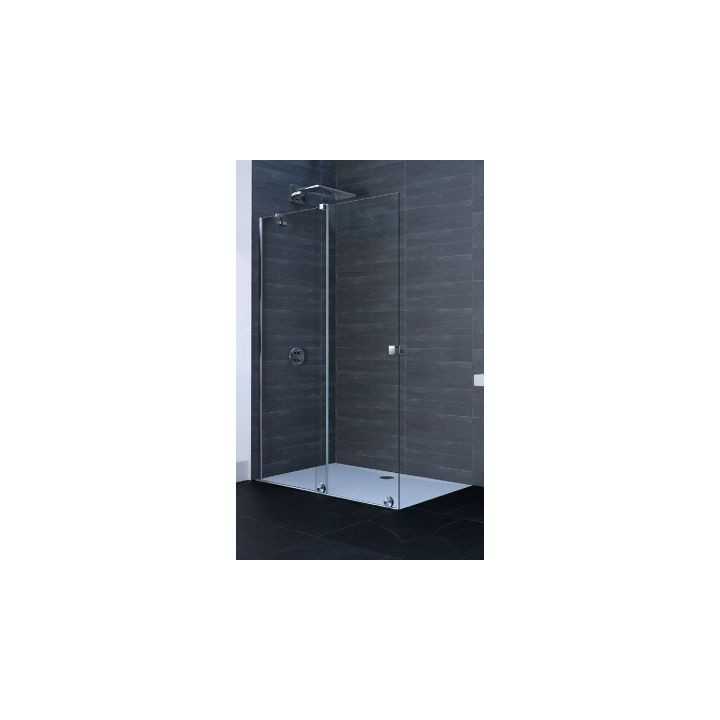 Drzwi suwane Huppe Xtensa Pure Walk-In 1201 - 1400 mm, prawe, 1-częściowe, el. stały, przezroczyste Anti-Plaque - Black Edition