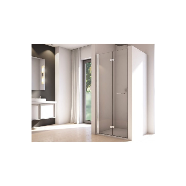 Drzwi prysznicowe do wnęki Sanswiss Solino SOLF1, lewe, 80cm, profil czarny