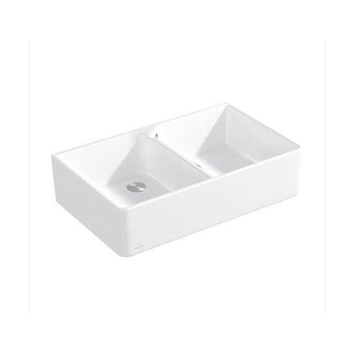 Zlewozmywak ceramiczny Do zabudowy 100x51 cm Villeroy & Boch Architectura 60 - komora odwracalna, niały