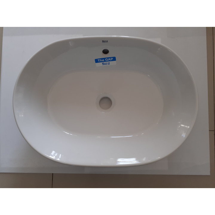 Umywalka wpuszczana w blat Roca Gap Round, 39x39cm, przelew, biała