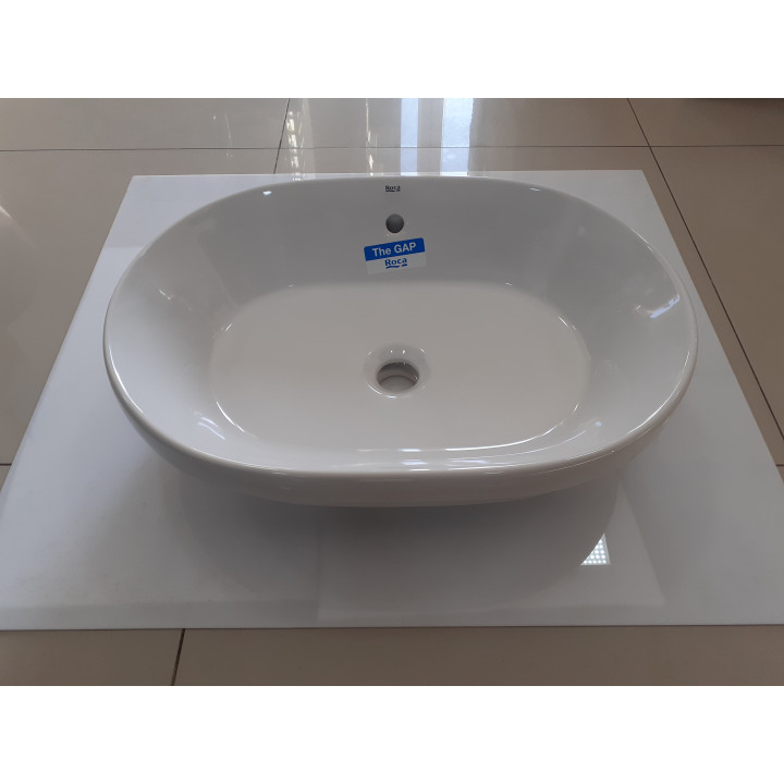 Umywalka wpuszczana w blat Roca Gap Round, 39x39cm, przelew, biała