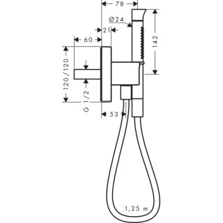 Zestaw Axor Starck Organic Porter 12x12, chrom- sanitbuy.pl