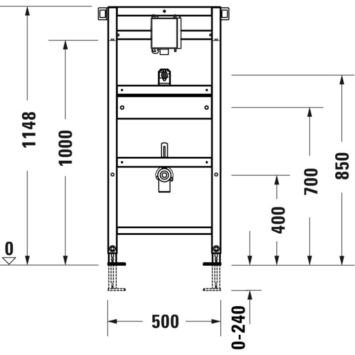 Stelaż podtynkowy WC Duravit DuraSystem Standard