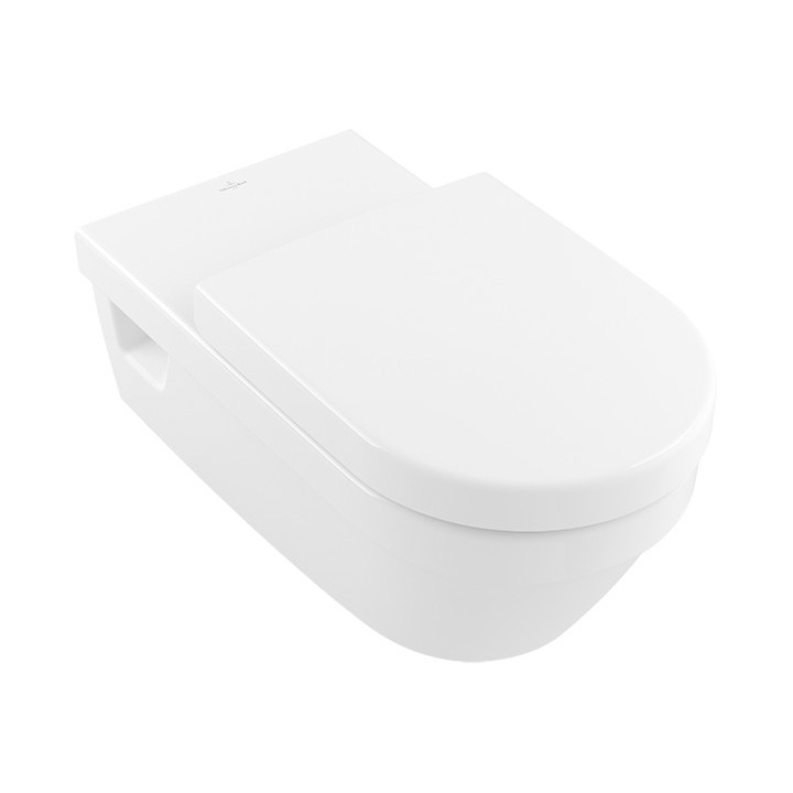 Villeroy &Boch Miska WC lejowa ViCare dla niepełnosprawnych, bez kołnierza wewnętrznego, podwieszany, Weiss Alpin 