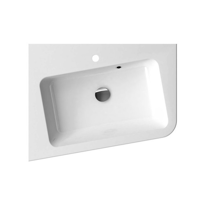 Umywalka meblowa Ravak 10° narożna lewa, 65 cm z otworami - biała