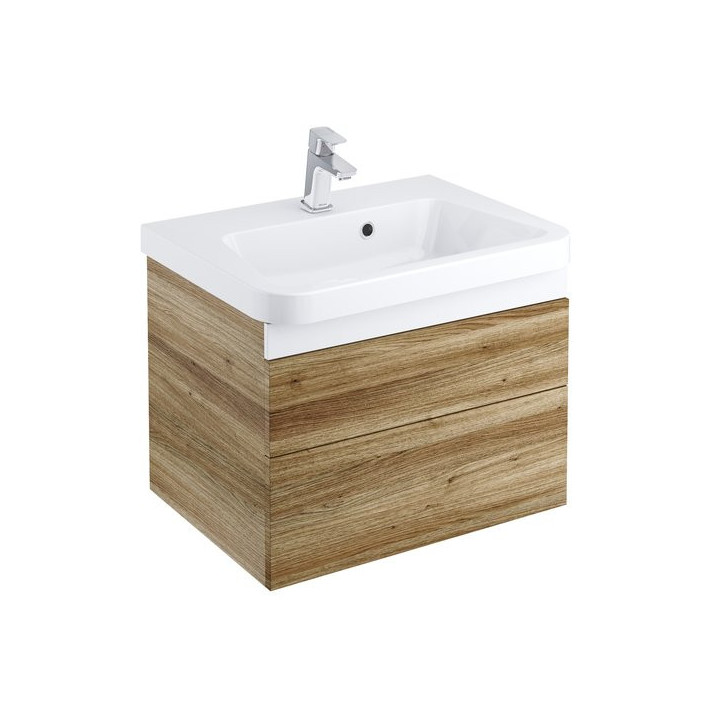 Szafka pod umywalkę Ravak 10° II, 650 mm, ciemny orzech