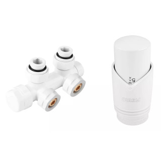 Dekoracyjny zestaw termostatyczny Ferro zespolony, kątowy - czarny