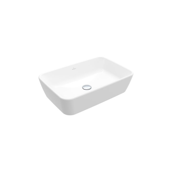 Umywalka wpuszczana w blat Villeroy & Boch Architectura, 60x45cm, przelew, otwór na baterię, CeramicPlus, Weiss Alpin