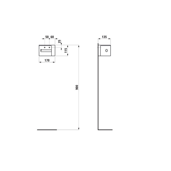 Szczotka Wc Flaminia Fold chrom, stojąca, wys. 38 cm- sanitbuy.pl