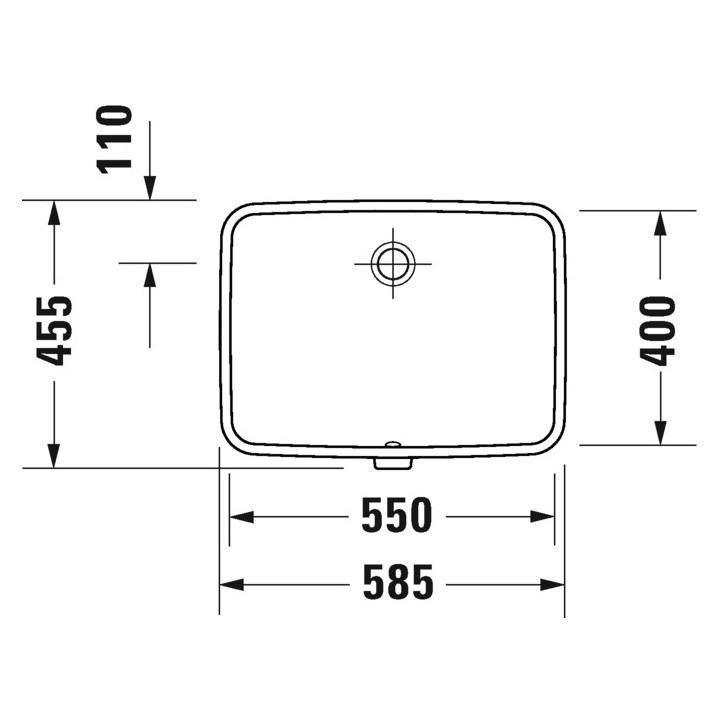  Umywalka nablatowa, Duravit DuraStyle, 560x455 mm, 1-otworowa, Biały Alpin WonderGliss- sanitbuy.pl