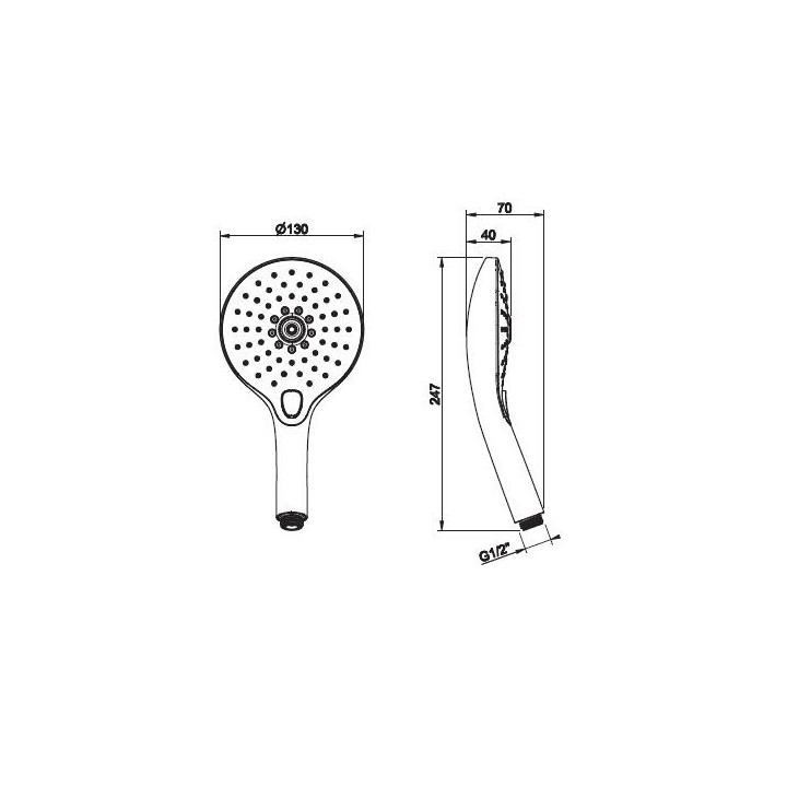 Słuchawka prysznicowa Gessi Anello, 1-funkcyjna, chrom