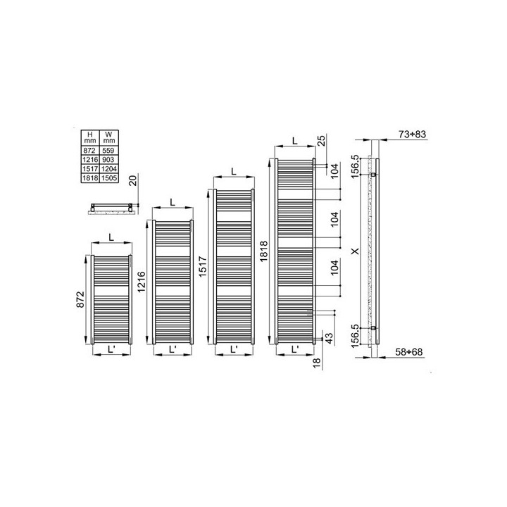 Grzejnik Irsap Flauto 81x45,6 cm - biały- sanitbuy.pl