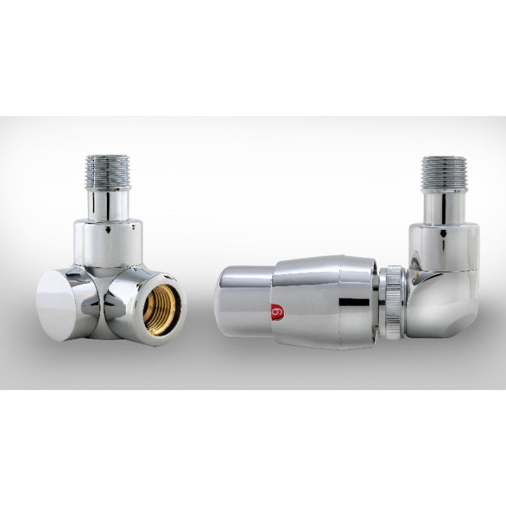 Komplet zaworów Imers kątowych osiowych w stylu Modern, prawy - chrom- sanitbuy.pl