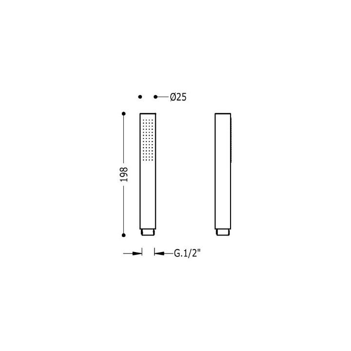 Słuchawka prysznicowa Tres Antical, 1-funkcyjna, biały mat