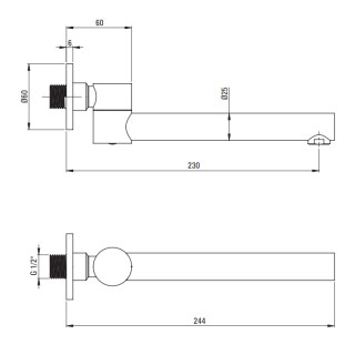 Deante Cascada wylewka wannowo-umywalkowa składana chrom