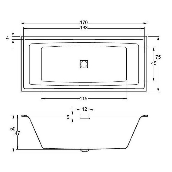 Wanna Riho Carolina prostokątna 170x80 cm