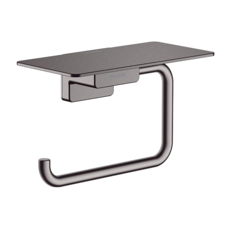 Szczotka toaletowa Hansgrohe AddStoris z pojemnikiem ścienna - czarny chrom szczotkowany